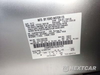 Zdjęcie 12 z 12 samochodu: 2015 FORD TAURUS SEL VIN:1FAHP2E81FG207429 - miniatura