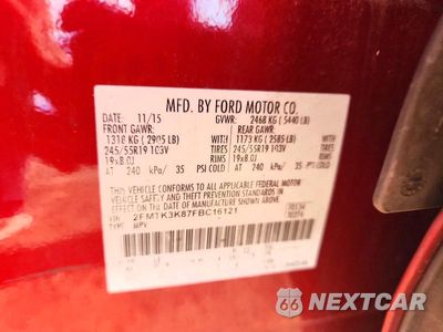 Zdjęcie 13 z 13 samochodu: 2015 FORD EDGE TITANIUM VIN:2FMTK3K87FBC16121 - miniatura
