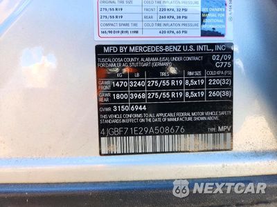 Zdjęcie 13 z 13 samochodu: 2009 MERCEDES-BENZ GL 450 4MATIC VIN:4JGBF71E29A508676 - miniatura