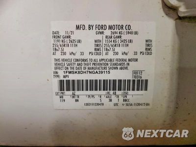 Zdjęcie 13 z 13 samochodu: 2022 FORD EXPLORER XLT VIN:1FMSK8DH7NGA39115 - miniatura