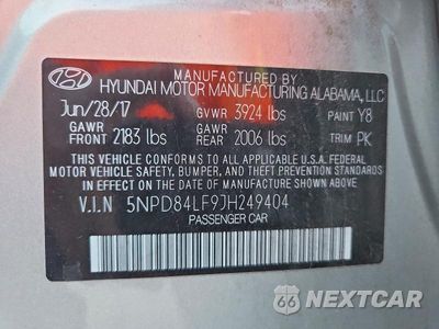 Zdjęcie 12 z 12 samochodu: 2018 HYUNDAI ELANTRA SEL VIN:5NPD84LF9JH249404 - miniatura