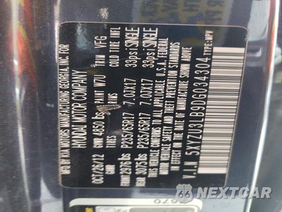 Zdjęcie 13 z 13 samochodu: 2013 HYUNDAI SANTA FE VIN:5XYZU3LB9DG034304 - miniatura