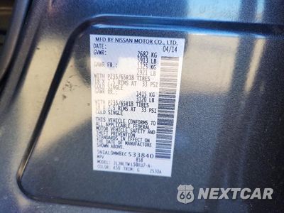 Zdjęcie 13 z 13 samochodu: 2014 INFINITI QX60 BASE VIN:5N1AL0MM8EC533840 - miniatura