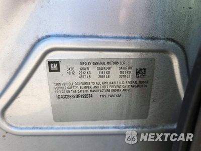 Zdjęcie 12 z 12 samochodu: 2013 BUICK LACROSSE VIN:1G4GC5E32DF192574 - miniatura