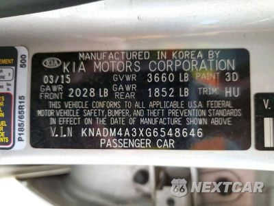 Zdjęcie 12 z 12 samochodu: 2016 KIA RIO LX VIN:KNADM4A3XG6548646 - miniatura