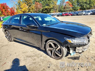 Czwarte zdjęcie samochodu z boku: 2018 HONDA ACCORD SPORT VIN:1HGCV1F39JA048311 - miniatura