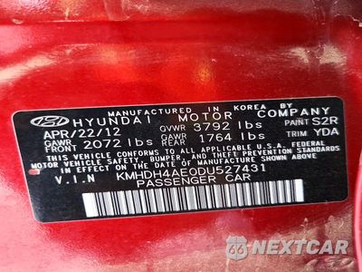 Zdjęcie 12 z 12 samochodu: 2013 HYUNDAI ELANTRA GLS VIN:KMHDH4AE0DU527431 - miniatura