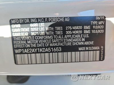 Zdjęcie 13 z 13 samochodu: 2019 PORSCHE CAYENNE SE HYBRID VIN:WP1AE2AY1KDA51653 - miniatura