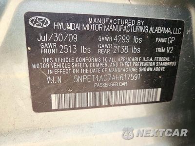Zdjęcie 12 z 12 samochodu: 2010 HYUNDAI SONATA GLS VIN:5NPET4AC7AH617591 - miniatura