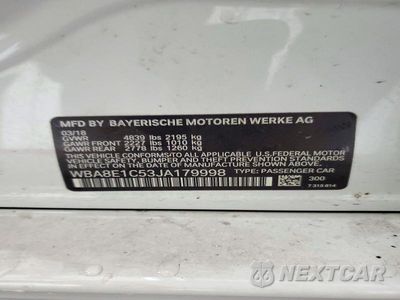 Zdjęcie 12 z 12 samochodu: 2018 BMW 330E VIN:WBA8E1C53JA179998 - miniatura