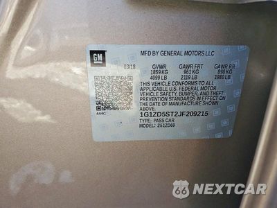 Zdjęcie 12 z 12 samochodu: 2018 CHEVROLET MALIBU LT VIN:1G1ZD5ST2JF209215 - miniatura