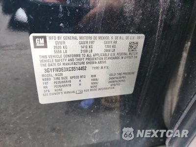 Zdjęcie 13 z 13 samochodu: 2012 CADILLAC SRX LUXURY COLLECTION VIN:3GYFNDE3XCS514452 - miniatura