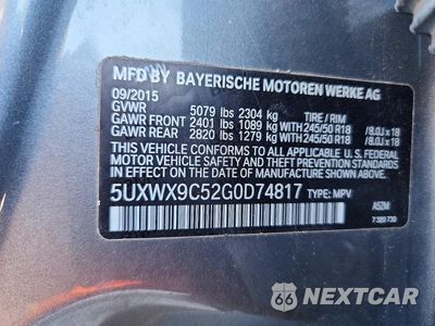 Zdjęcie 13 z 13 samochodu: 2016 BMW X3 XDRIVE28I VIN:5UXWX9C52G0D74817 - miniatura