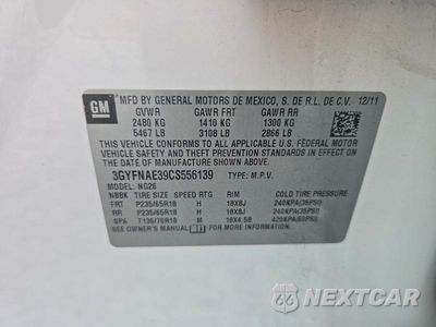 Zdjęcie 12 z 12 samochodu: 2012 CADILLAC SRX VIN:3GYFNAE39CS556139 - miniatura