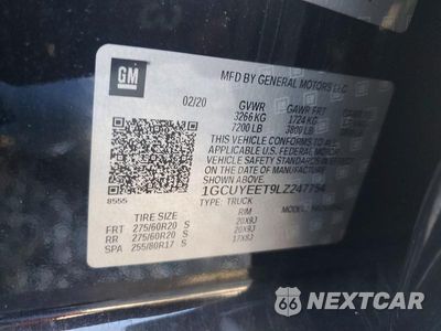 Zdjęcie 12 z 12 samochodu: 2020 CHEVROLET SILVERADO K1500 RST VIN:1GCUYEET9LZ247754 - miniatura