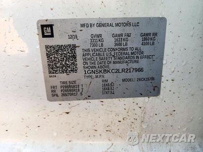 Zdjęcie 13 z 13 samochodu: 2020 CHEVROLET TAHOE K1500 LT VIN:1GNSKBKC2LR217966 - miniatura