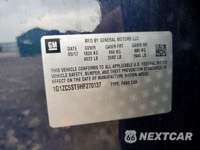 Zdjęcie 12 z 12 samochodu: 2017 CHEVROLET MALIBU LS VIN:1G1ZC5ST9HF270137 - miniatura