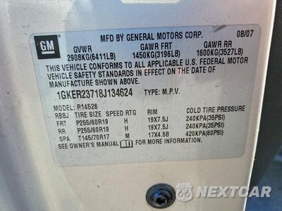 Zdjęcie 13 z 13 samochodu: 2008 GMC ACADIA SLT-1 VIN:1GKER23718J134624 - miniatura