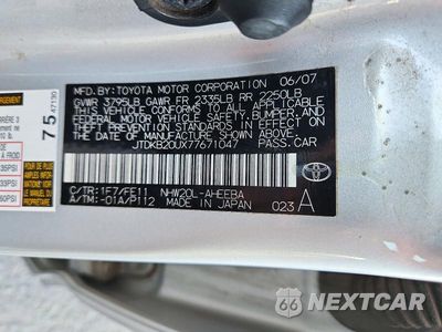 Zdjęcie 12 z 12 samochodu: 2007 TOYOTA PRIUS BASE VIN:JTDKB20UX77671047 - miniatura