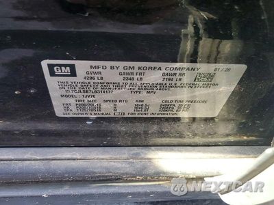 Zdjęcie 13 z 13 samochodu: 2020 CHEVROLET TRAX 1LT VIN:KL7CJLSB7LB314177 - miniatura