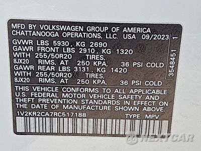 Zdjęcie 13 z 13 samochodu: 2024 VOLKSWAGEN ATLAS SE VIN:1V2KR2CA7RC517188 - miniatura