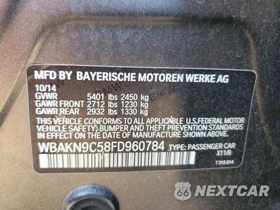 Zdjęcie 12 z 12 samochodu: 2015 BMW 550 I VIN:WBAKN9C58FD960784 - miniatura
