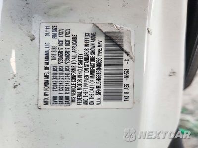 Zdjęcie 14 z 14 samochodu: 2011 HONDA ODYSSEY EXL VIN:5FNRL5H66BB040656 - miniatura