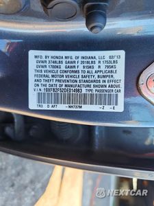Zdjęcie 13 z 13 samochodu: 2013 HONDA CIVIC LX VIN:19XFB2F52DE014983 - miniatura