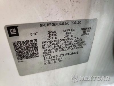 Zdjęcie 12 z 12 samochodu: 2018 CHEVROLET MALIBU LS VIN:1G1ZB5ST3JF105421 - miniatura