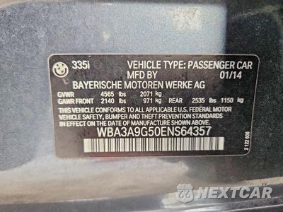 Zdjęcie 12 z 12 samochodu: 2014 BMW 335 I VIN:WBA3A9G50ENS64357 - miniatura