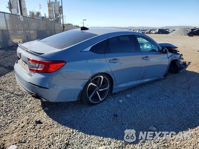 Trzecie zdjęcie samochodu z tyłu: 2021 HONDA ACCORD SPORT VIN:1HGCV1F35MA117693 - miniatura