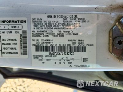 Zdjęcie 12 z 12 samochodu: 2016 FORD FUSION TITANIUM VIN:3FA6P0K97GR332230 - miniatura