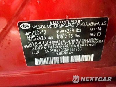 Zdjęcie 12 z 12 samochodu: 2013 HYUNDAI SONATA GLS VIN:5NPEB4AC3DH551953 - miniatura