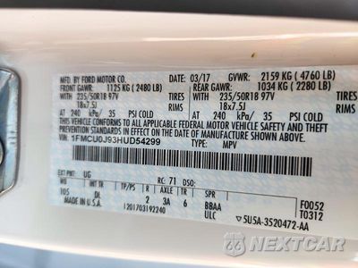 Zdjęcie 13 z 13 samochodu: 2017 FORD ESCAPE TITANIUM VIN:1FMCU0J93HUD54299 - miniatura