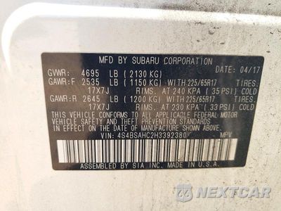 Zdjęcie 13 z 13 samochodu: 2017 SUBARU OUTBACK 2.5I PREMIUM VIN:4S4BSAHC2H3392380 - miniatura