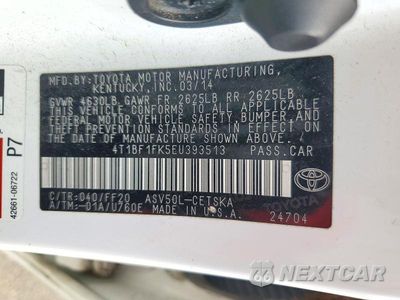 Zdjęcie 12 z 12 samochodu: 2014 TOYOTA CAMRY SE VIN:4T1BF1FK5EU393513 - miniatura