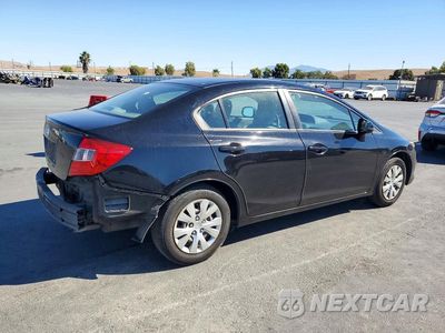 Trzecie zdjęcie samochodu z tyłu: 2012 HONDA CIVIC LX VIN:2HGFB2E59CH530182 - miniatura