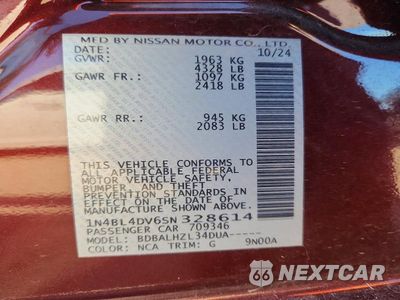 Zdjęcie 13 z 13 samochodu: 2025 NISSAN ALTIMA SV VIN:1N4BL4DV6SN328614 - miniatura