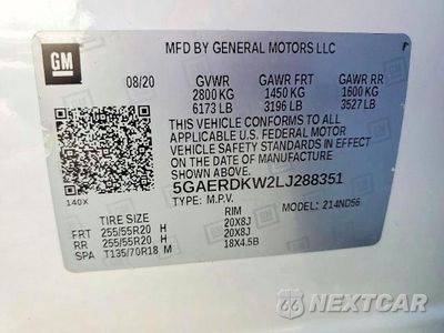 Zdjęcie 13 z 13 samochodu: 2020 BUICK ENCLAVE AVENIR VIN:5GAERDKW2LJ288351 - miniatura
