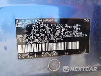 Zdjęcie 13 z 13 samochodu: 2006 TOYOTA RAV4 SPORT VIN:JTMBD32V266011921 - miniatura