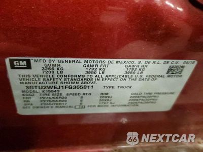 Zdjęcie 12 z 12 samochodu: 2015 GMC SIERRA K1500 DENALI VIN:3GTU2WEJ1FG365811 - miniatura