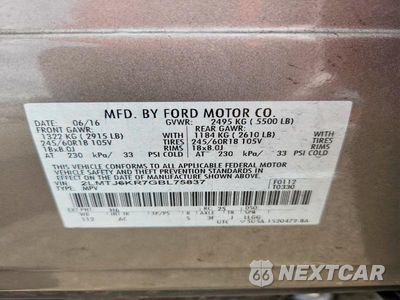 Zdjęcie 14 z 14 samochodu: 2016 LINCOLN MKX SELECT VIN:2LMTJ6KR7GBL75837 - miniatura