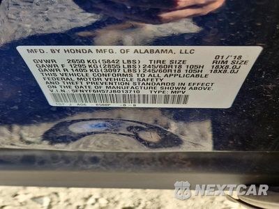 Zdjęcie 14 z 14 samochodu: 2018 HONDA PILOT EXL VIN:5FNYF6H57JB013710 - miniatura