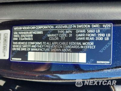 Zdjęcie 12 z 12 samochodu: 2026 VOLVO XC60 CORE VIN:YV4H60RJ8T1423885 - miniatura