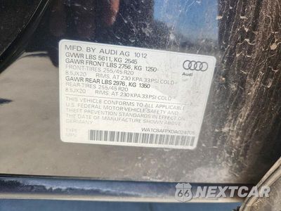 Zdjęcie 13 z 13 samochodu: 2013 AUDI Q5 PREMIUM HYBRID VIN:WA1C8AFPXDA024705 - miniatura