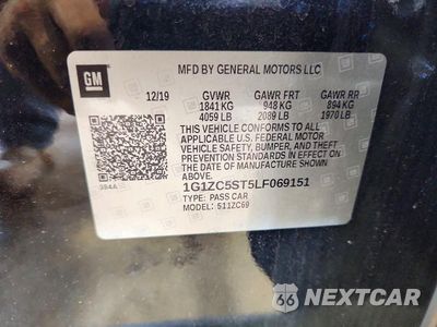 Zdjęcie 12 z 12 samochodu: 2020 CHEVROLET MALIBU LS VIN:1G1ZC5ST5LF069151 - miniatura