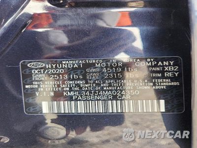 Zdjęcie 12 z 12 samochodu: 2021 HYUNDAI SONATA HYBRID SEL VIN:KMHL34JJ4MA024350 - miniatura