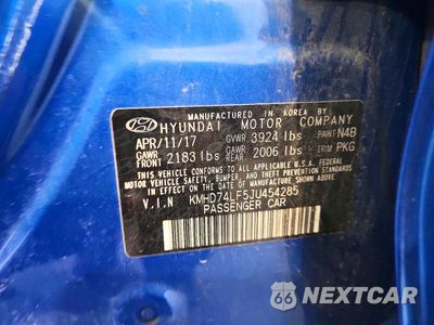 Zdjęcie 12 z 12 samochodu: 2018 HYUNDAI ELANTRA SE VIN:KMHD74LF5JU454285 - miniatura