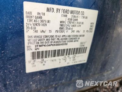 Zdjęcie 14 z 14 samochodu: 2019 FORD EDGE ST VIN:2FMPK4AP6KBB00550 - miniatura