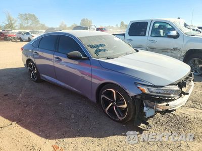 Czwarte zdjęcie samochodu z boku: 2022 HONDA ACCORD SPORT VIN:1HGCV1F35NA072515 - miniatura
